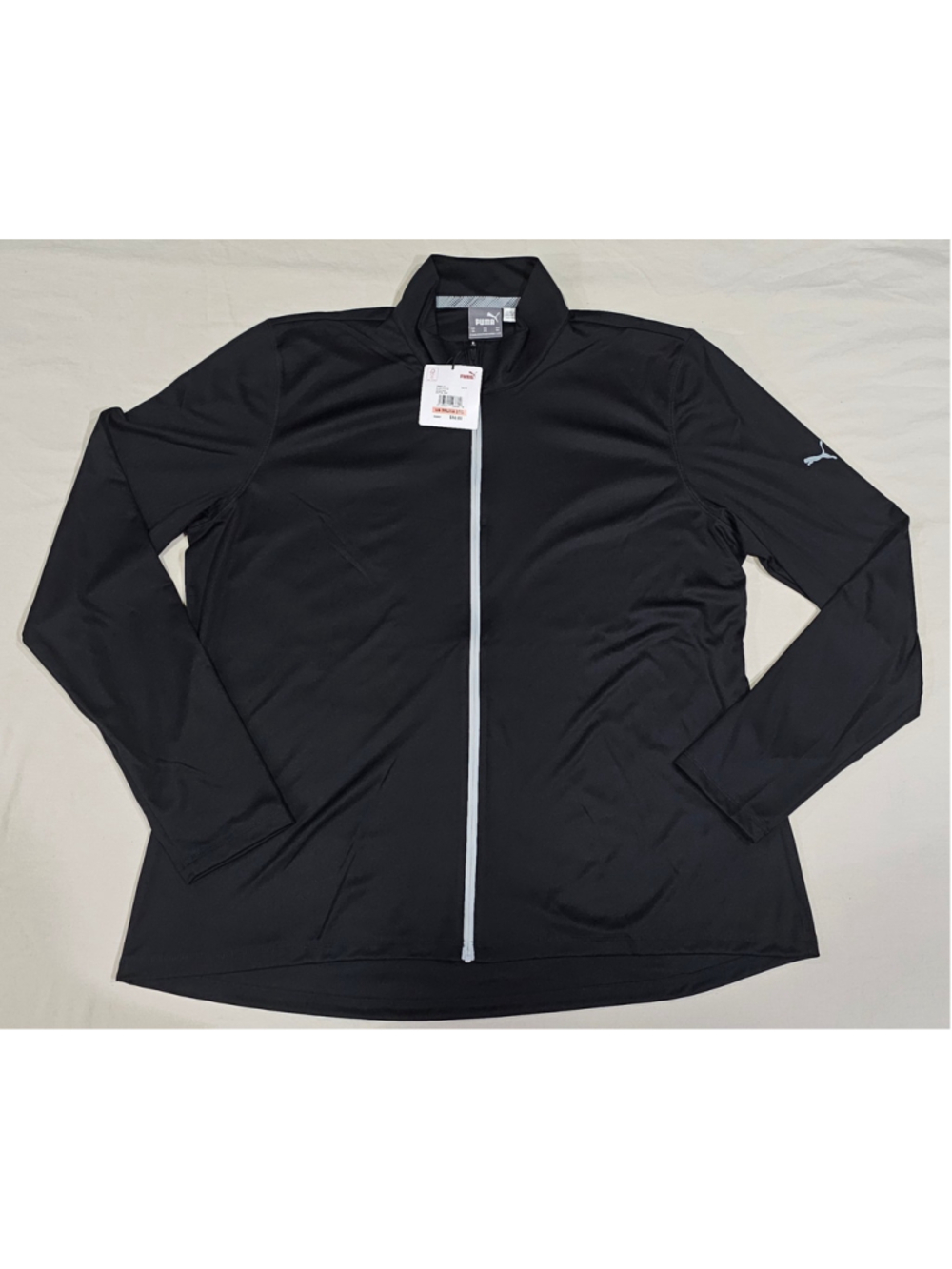 Women's Puma Full Zip Track Jacket Black White Size 3XL